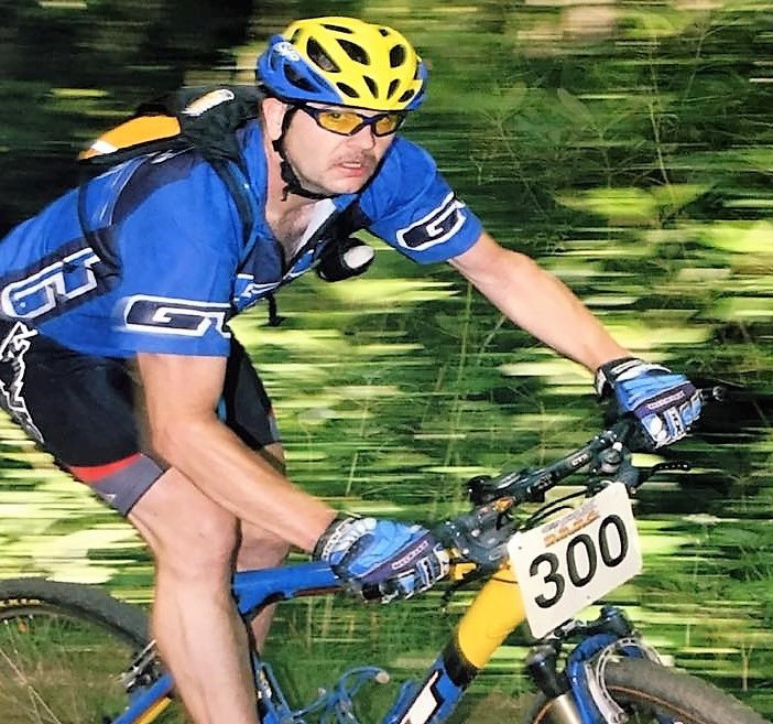 BMX racer at speed